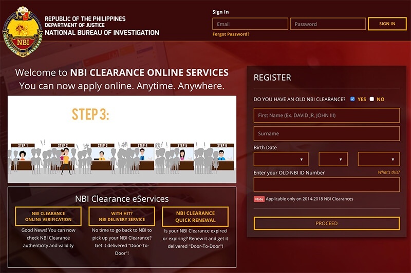 How To Apply Nbi Clearance Online Nbi Clearance Website