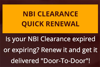 NBI Clearance Online Quick Renewal Button