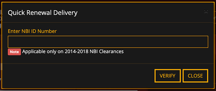 NBI Clearance Online Quick Renewal Delivery