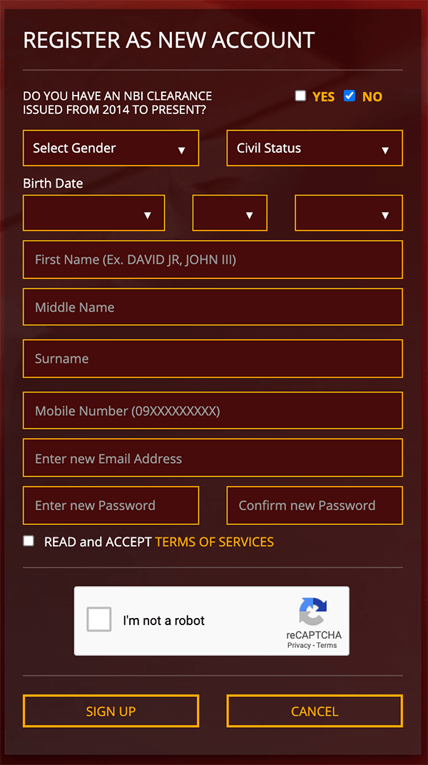 NBI Renewal Register as New Account image 5