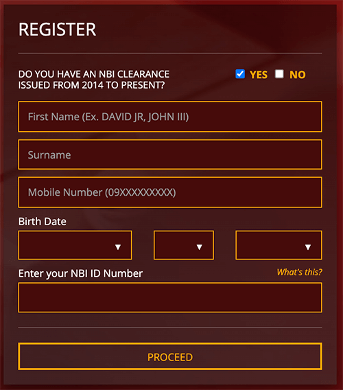 NBI Renewal Registration Form image 1